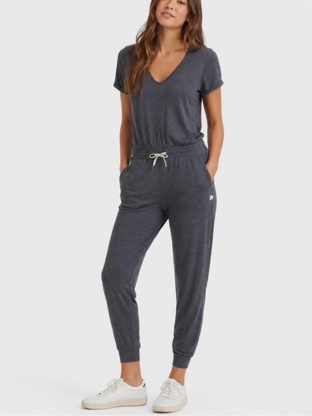 NWT Vuori All Day Jumpsuit Charcoal Heather size Small